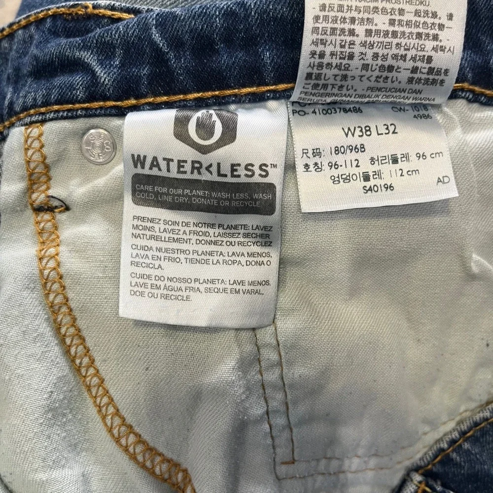 Levi's 514 Straight‎ Fit Jeans Mens 38x32 Blue Medium Wash Denim Pants